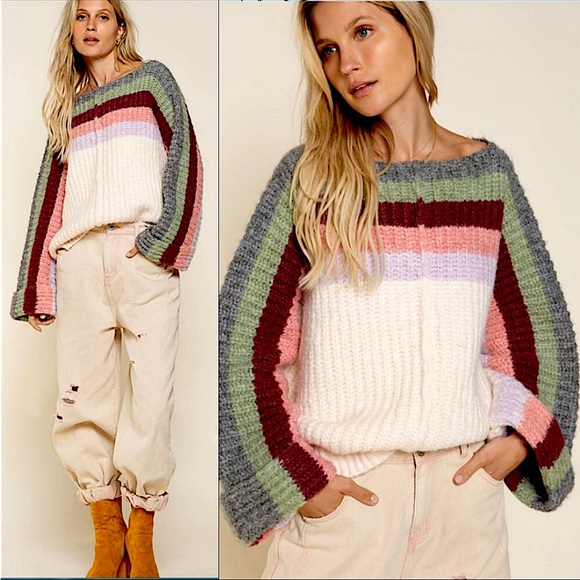 Chunky Knit Wide Sleeve Sweater - Picture 3 of 7